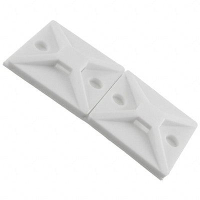 MB5A10F4 by HellermannTyton - CABLE TIE HLDR QUAD ADH WHITE
