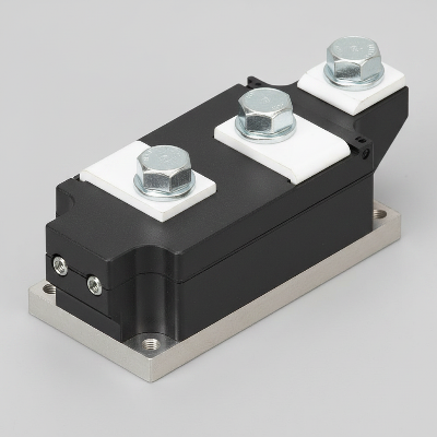 Mechanical component with three cylindrical protrusions on a white background