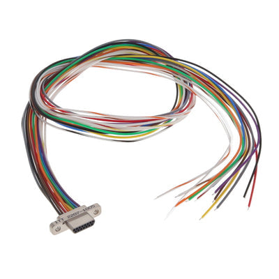 MDLM-15P6PS18B-F222 by ITT Cannon, LLC - CONNECTOR MICRO-D PLUG 15POS 18IN WIR