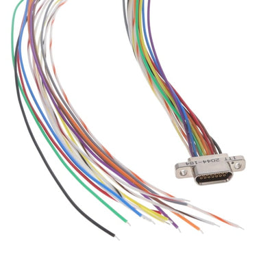 MDLM-15S6PS18B-F222 by ITT Cannon, LLC - CONNECTOR MICRO-D RCPT 15POS 18IN WIR