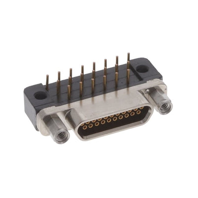 MDLM-21SCBRP-F222 by ITT Cannon, LLC - CONNECTOR MICRO-D RCPT 21POS R/A SLDR