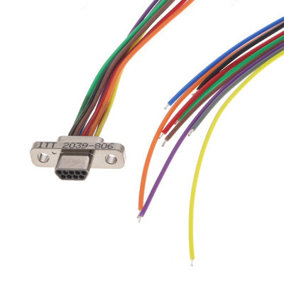 MDLM-9P6PS18B-F222 by ITT Cannon, LLC - CONNECTOR MICRO-D PLUG 9POS 18IN WIRE