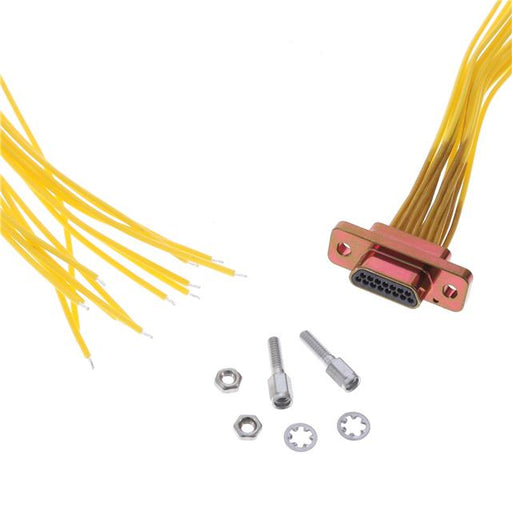 MDM-15PH001P by ITT Cannon, LLC - CABLE ASY D TO WIRE 15P 457.2MM