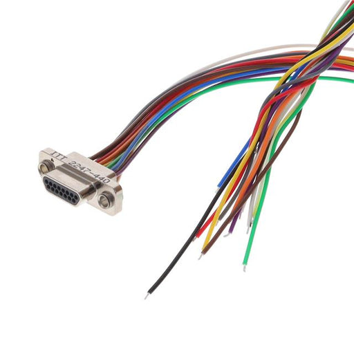 MDM-15PH003F-A174-F222 by ITT Cannon, LLC - MDM HT 15 P WIRED - 18"" MULTI CO