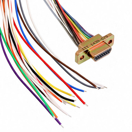 MDM-15PH006B-F222 by ITT Cannon, LLC - CABLE ASY D TO WIRE 15P 914.4MM