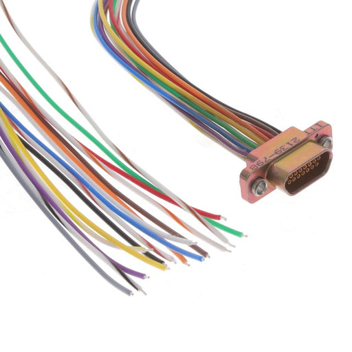 MDM-15SH003F by ITT Cannon, LLC - CABLE ASY D TO WIRE 15P 457.2MM
