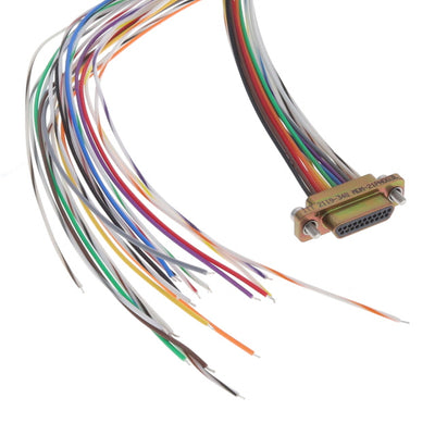 MDM-21PH003L by ITT Cannon, LLC - CABLE ASY D TO WIRE 21P 457.2MM