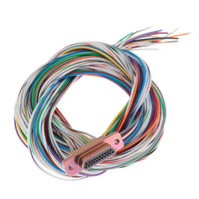 MDM-21PH006B by ITT Cannon, LLC - CABLE ASY D TO WIRE 21P 914.4MM