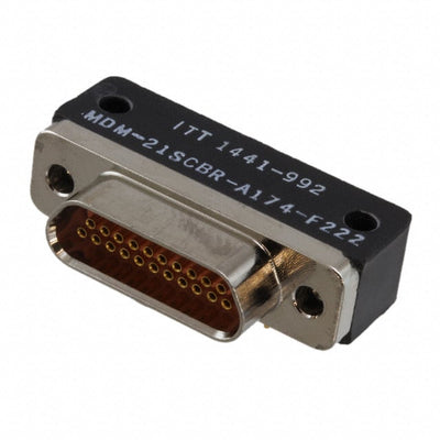 MDM-21SCBR-A174-F222 by ITT Cannon, LLC - CONNECTOR MICRO-D RCPT 21POS R/A SLDR