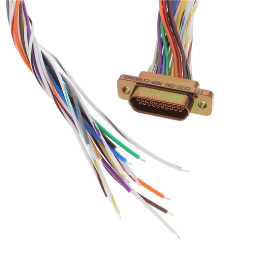 MDM-21SH046B by ITT Cannon, LLC - CABLE ASSY D TO WIRE 21P 1.83M