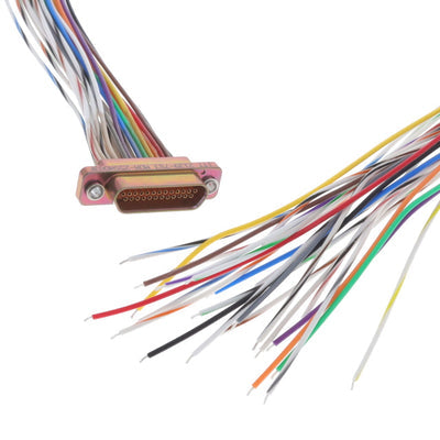 MDM-25SH003F by ITT Cannon, LLC - CABLE ASY D TO WIRE 25P 457.2MM