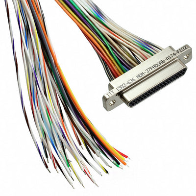 MDM-37PH006B-A174-F222 by ITT Cannon, LLC - CABLE ASY D TO WIRE 37P 914.4MM