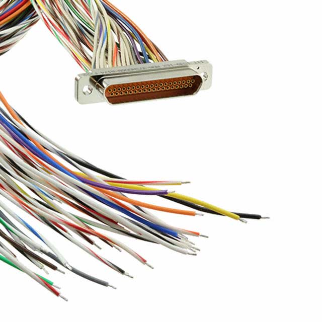 MDM-37SH006B-A174-F222 by ITT Cannon, LLC - CABLE ASY D TO WIRE 37P 914.4MM