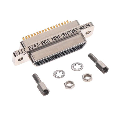 MDM-51PSM7-A174 by ITT Cannon, LLC - CONNECTOR MICRO-D PLUG 51POS PNL MNT