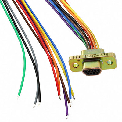 MDM-9PH006B-F222 by ITT Cannon, LLC - CABLE ASSY MICRO D - WIRE 914.4MM