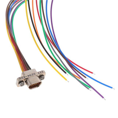 MDM-9SH003F-A174 by ITT Cannon, LLC - CABLE ASY D TO WIRE 9P 457.2MM