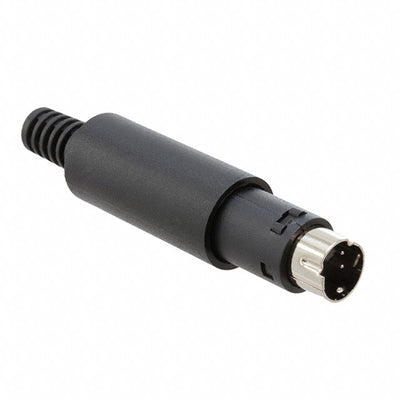 MDP-004 by Adam Tech - CONNECTOR PLUG MALE MINI DIN 4P SILV