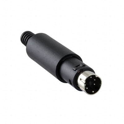 MDP-005 by Adam Tech - CONNECTOR PLUG MALE MINI DIN 5P SILV