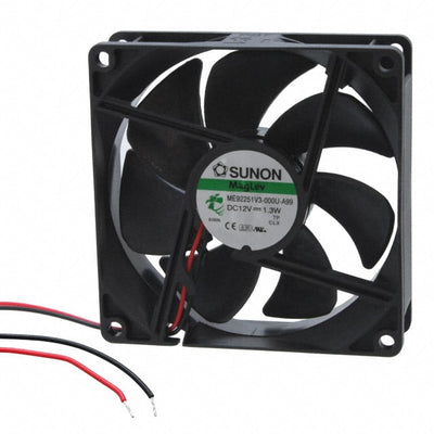 ME92251V3-000U-A99 by Sunon Fans - FAN AXIAL 92X25MM 12VDC WIRE