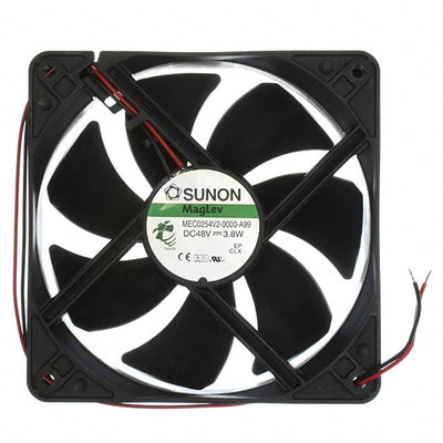 MEC0254V2-000U-A99 by Sunon Fans - FAN AXIAL 120X25MM 48VDC WIRE