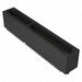 Black rectangular connector on a white background