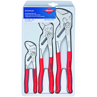 00 20 06 US2 by Knipex Tools LP - 3 PC PLIERS WRENCH SET 7,10&12
