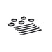 0300-1-002-00 by Kendall Howard - HOOK&LOOP TIE BLK 8"" 10 PACK