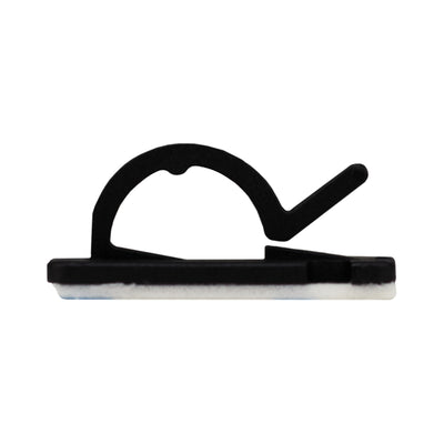 04-CLP002-0 by NTE Electronics, Inc - CABLE CLIP WIRE SADDLE BLK 50/BAG