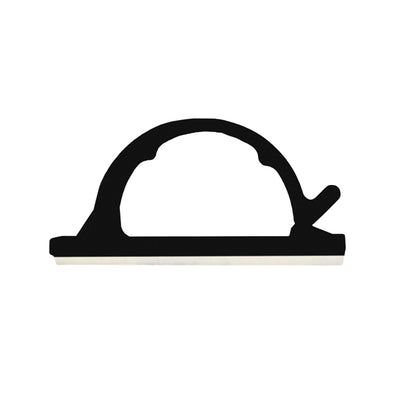 04-CLP005-0 by NTE Electronics, Inc - CABLE CLIP WIRE SADDLE BLK 50/BAG