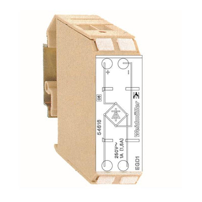 0546260000 by Weidmuller - BRIDGE RECT 1P 240V 1A MODULE