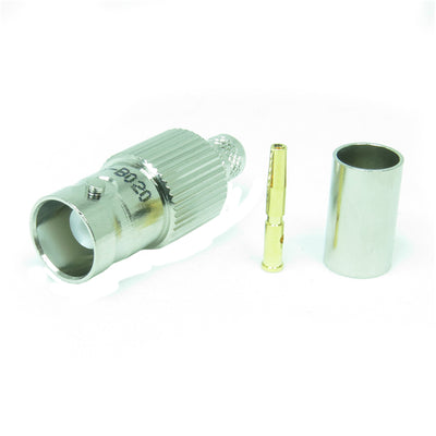 06-B020 by NTE Electronics, Inc - BNC CRIMP JACK FOR RG-59/62 50 O