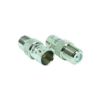 06-B027 by NTE Electronics, Inc - BNC JACK TO F JACK ADAPTER
