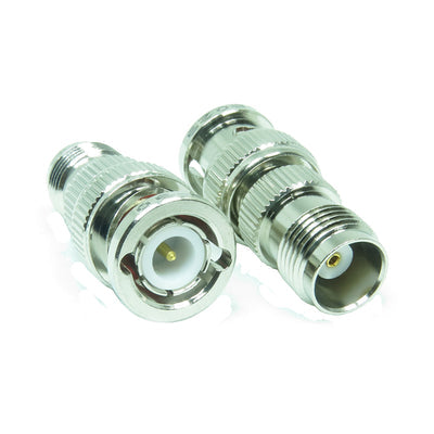 06-B029 by NTE Electronics, Inc - BNC PLUG TO TNC JACK ADAPTER