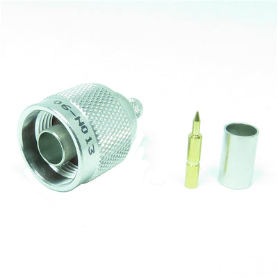 06-N013 by NTE Electronics, Inc - N CRIMP PLUG FOR 8X/LMR240 CABLE