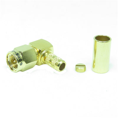 06-S009 by NTE Electronics, Inc - SMA R/A CRIMP PLUG FOR RG-58/58A