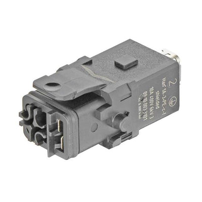09100033101 by HARTING - 1A 3+PE FEM SHIELD CRIMP SLATCH