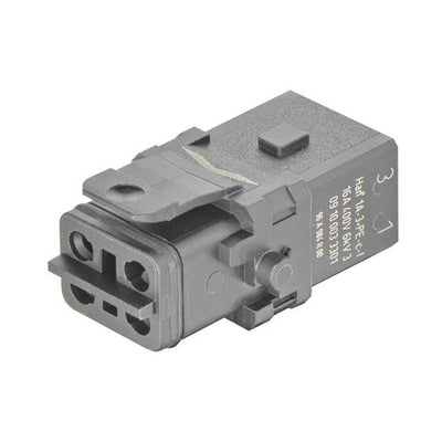 09100033301 by HARTING - 1A 3+PE FEM CRIMP INSERT SLATCH