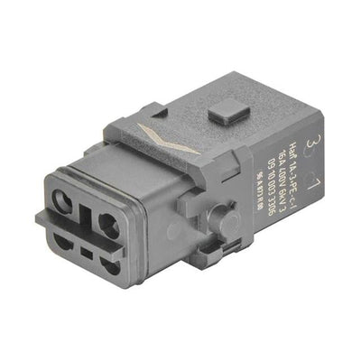 09100033306 by HARTING - 1A 3+PE FEM CRIMP INSERT LLEVER