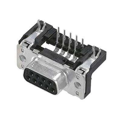 09661567613 by HARTING - CONNECTOR D-SUB RCPT 9POS R/A SLDR