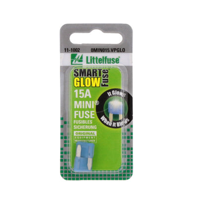 0MIN015.VPGLO by Littelfuse Inc. - FUSE AUTO 15A 32VAC 32VDC BLADE