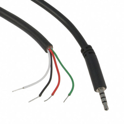 10-00340 by Tensility International Corp - CABLE ASSY 2.5MM SLIM 6' 4C BLK