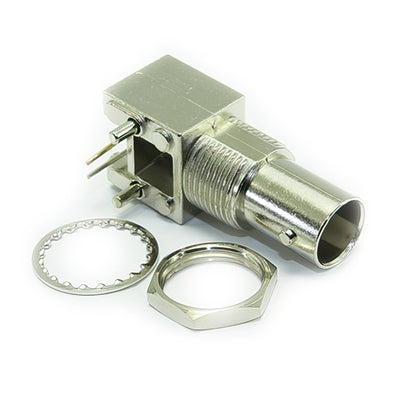 10-466-A8 by Coax Connectors Ltd - BNC RIGHT ANGLE BULKHEAD JACK PC