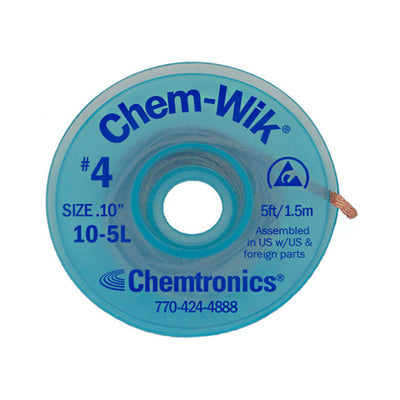 10-5L by Chemtronics - DESOLDER BRAID ROSIN 0.1"" 5