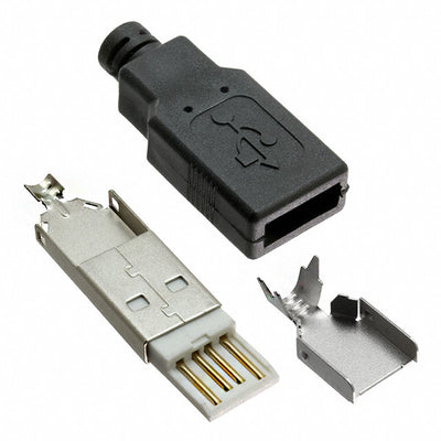 1002-001-BL-KIT by CNC Tech - CONNECTOR PLUG KIT USB2.0 TYPE-A