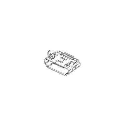 105164-0001-TR325 by Molex - UUSB B REC TOPMT FLANGELES TH/SM