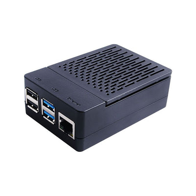 114992053 by Seeed Technology Co., Ltd - CASE ABS BLACK H-TYPE FOR PI 4B