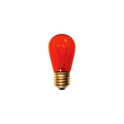 11S14R/120V by CEC Industries - S14 120V 11W E26 Base Red