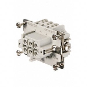 1200200000 by Weidmuller - INSERT FEMALE 6POS+1GND SCREW