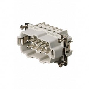 1203900000 by Weidmuller - INSERT MALE 10POS+1GND SCREW