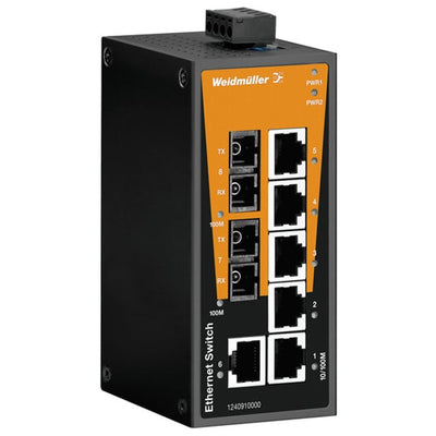 1240910000 by Weidmuller - NETWORK SWITCH-UNMANAGED 8 PORT